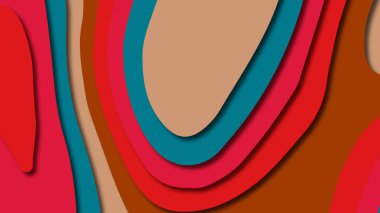 Kağıt Sanat karikatür soyut dalgalar. Kağıt arka plan bölmek. Modern origami tasarım şablonu. Kağıt arka plan kes. Soyut gerçekçi kağıt dekorasyon dokulu tasarımı için