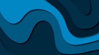 Kağıt Sanat karikatür soyut dalgalar. Kağıt arka plan bölmek. Modern origami tasarım şablonu. Kağıt arka plan kes. Soyut gerçekçi kağıt dekorasyon dokulu tasarımı için