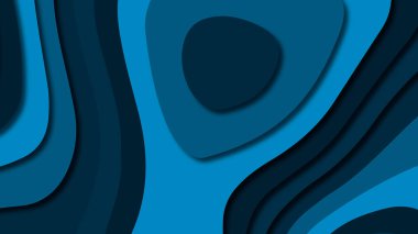 Kağıt Sanat karikatür soyut dalgalar. Kağıt arka plan bölmek. Modern origami tasarım şablonu. Kağıt arka plan kes. Soyut gerçekçi kağıt dekorasyon dokulu tasarımı için