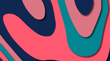 Kağıt Sanat karikatür soyut dalgalar. Kağıt arka plan bölmek. Modern origami tasarım şablonu. Kağıt arka plan kes. Soyut gerçekçi kağıt dekorasyon dokulu tasarımı için