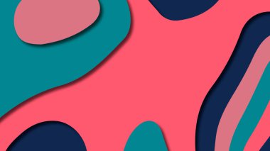 Kağıt Sanat karikatür soyut dalgalar. Kağıt arka plan bölmek. Modern origami tasarım şablonu. Kağıt arka plan kes. Soyut gerçekçi kağıt dekorasyon dokulu tasarımı için