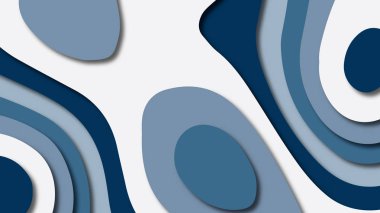 Kağıt Sanat karikatür soyut dalgalar. Kağıt arka plan bölmek. Modern origami tasarım şablonu. Kağıt arka plan kes. Soyut gerçekçi kağıt dekorasyon dokulu tasarımı için