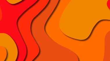 Kağıt Sanat karikatür soyut dalgalar. Kağıt arka plan bölmek. Modern origami tasarım şablonu. Kağıt arka plan kes. Soyut gerçekçi kağıt dekorasyon dokulu tasarımı için