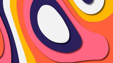 Kağıt Sanat karikatür soyut dalgalar. Kağıt arka plan bölmek. Modern origami tasarım şablonu. Kağıt arka plan kes. Soyut gerçekçi kağıt dekorasyon dokulu tasarımı için