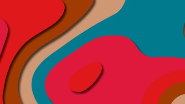 Kağıt Sanat karikatür soyut dalgalar. Kağıt arka plan bölmek. Modern origami tasarım şablonu. Kağıt arka plan kes. Soyut gerçekçi kağıt dekorasyon dokulu tasarımı için