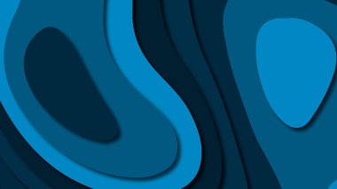 Kağıt Sanat karikatür soyut dalgalar. Kağıt arka plan bölmek. Modern origami tasarım şablonu. Kağıt arka plan kes. Soyut gerçekçi kağıt dekorasyon dokulu tasarımı için