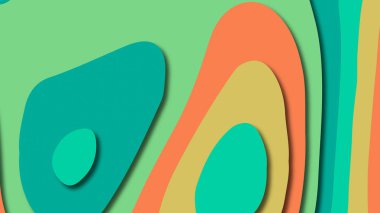 Kağıt Sanat karikatür soyut dalgalar. Kağıt arka plan bölmek. Modern origami tasarım şablonu. Kağıt arka plan kes. Soyut gerçekçi kağıt dekorasyon dokulu tasarımı için