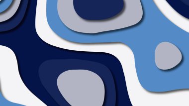 Kağıt Sanat karikatür soyut dalgalar. Kağıt arka plan bölmek. Modern origami tasarım şablonu. Kağıt arka plan kes. Soyut gerçekçi kağıt dekorasyon dokulu tasarımı için