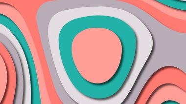 Kağıt Sanat karikatür soyut dalgalar. Kağıt arka plan bölmek. Modern origami tasarım şablonu. Kağıt arka plan kes. Soyut gerçekçi kağıt dekorasyon dokulu tasarımı için