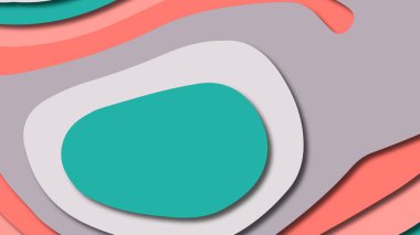 Kağıt Sanat karikatür soyut dalgalar. Kağıt arka plan bölmek. Modern origami tasarım şablonu. Kağıt arka plan kes. Soyut gerçekçi kağıt dekorasyon dokulu tasarımı için