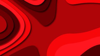 Kağıt Sanat karikatür soyut dalgalar. Kağıt arka plan bölmek. Modern origami tasarım şablonu. Kağıt arka plan kes. Soyut gerçekçi kağıt dekorasyon dokulu tasarımı için