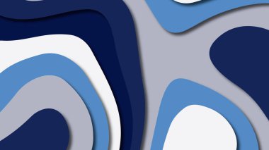 Kağıt Sanat karikatür soyut dalgalar. Kağıt arka plan bölmek. Modern origami tasarım şablonu. Kağıt arka plan kes. Soyut gerçekçi kağıt dekorasyon dokulu tasarımı için