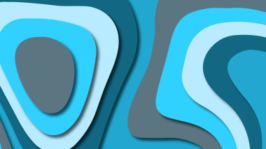 Kağıt Sanat karikatür soyut dalgalar. Kağıt arka plan bölmek. Modern origami tasarım şablonu. Kağıt arka plan kes. Soyut gerçekçi kağıt dekorasyon dokulu tasarımı için