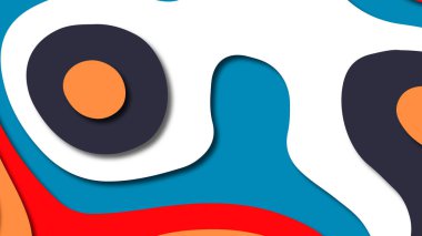 Kağıt Sanat karikatür soyut dalgalar. Kağıt arka plan bölmek. Modern origami tasarım şablonu. Kağıt arka plan kes. Soyut gerçekçi kağıt dekorasyon dokulu tasarımı için