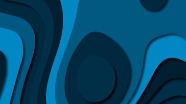 Kağıt Sanat karikatür soyut dalgalar. Kağıt arka plan bölmek. Modern origami tasarım şablonu. Kağıt arka plan kes. Soyut gerçekçi kağıt dekorasyon dokulu tasarımı için