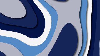 Kağıt Sanat karikatür soyut dalgalar. Kağıt arka plan bölmek. Modern origami tasarım şablonu. Kağıt arka plan kes. Soyut gerçekçi kağıt dekorasyon dokulu tasarımı için