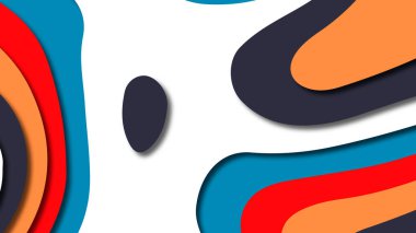 Kağıt Sanat karikatür soyut dalgalar. Kağıt arka plan bölmek. Modern origami tasarım şablonu. Kağıt arka plan kes. Soyut gerçekçi kağıt dekorasyon dokulu tasarımı için