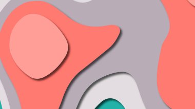 Kağıt Sanat karikatür soyut dalgalar. Kağıt arka plan bölmek. Modern origami tasarım şablonu. Kağıt arka plan kes. Soyut gerçekçi kağıt dekorasyon dokulu tasarımı için