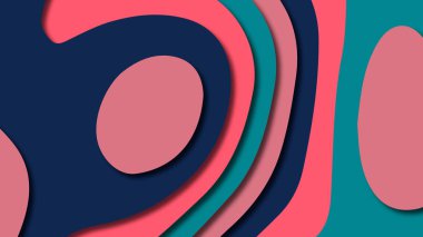 Kağıt Sanat karikatür soyut dalgalar. Kağıt arka plan bölmek. Modern origami tasarım şablonu. Kağıt arka plan kes. Soyut gerçekçi kağıt dekorasyon dokulu tasarımı için