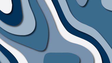 Kağıt Sanat karikatür soyut dalgalar. Kağıt arka plan bölmek. Modern origami tasarım şablonu. Kağıt arka plan kes. Soyut gerçekçi kağıt dekorasyon dokulu tasarımı için