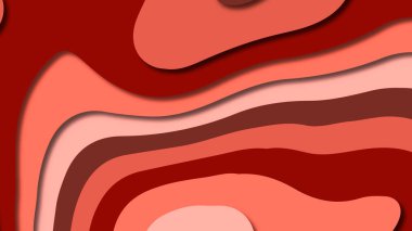 Kağıt Sanat karikatür soyut dalgalar. Kağıt arka plan bölmek. Modern origami tasarım şablonu. Kağıt arka plan kes. Soyut gerçekçi kağıt dekorasyon dokulu tasarımı için