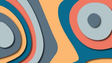 Kağıt Sanat karikatür soyut dalgalar. Kağıt arka plan bölmek. Modern origami tasarım şablonu. Kağıt arka plan kes. Soyut gerçekçi kağıt dekorasyon dokulu tasarımı için