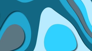 Kağıt Sanat karikatür soyut dalgalar. Kağıt arka plan bölmek. Modern origami tasarım şablonu. Kağıt arka plan kes. Soyut gerçekçi kağıt dekorasyon dokulu tasarımı için