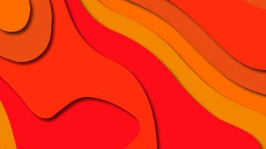 Kağıt Sanat karikatür soyut dalgalar. Kağıt arka plan bölmek. Modern origami tasarım şablonu. Kağıt arka plan kes. Soyut gerçekçi kağıt dekorasyon dokulu tasarımı için