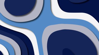 Kağıt Sanat karikatür soyut dalgalar. Kağıt arka plan bölmek. Modern origami tasarım şablonu. Kağıt arka plan kes. Soyut gerçekçi kağıt dekorasyon dokulu tasarımı için