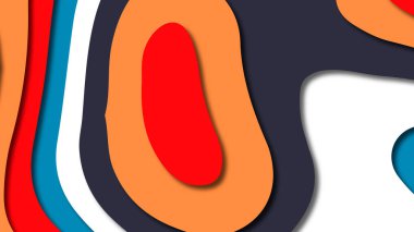 Kağıt Sanat karikatür soyut dalgalar. Kağıt arka plan bölmek. Modern origami tasarım şablonu. Kağıt arka plan kes. Soyut gerçekçi kağıt dekorasyon dokulu tasarımı için