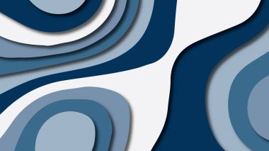 Kağıt Sanat karikatür soyut dalgalar. Kağıt arka plan bölmek. Modern origami tasarım şablonu. Kağıt arka plan kes. Soyut gerçekçi kağıt dekorasyon dokulu tasarımı için