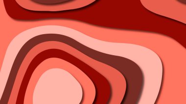 Kağıt Sanat karikatür soyut dalgalar. Kağıt arka plan bölmek. Modern origami tasarım şablonu. Kağıt arka plan kes. Soyut gerçekçi kağıt dekorasyon dokulu tasarımı için