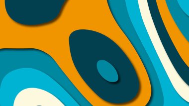 Kağıt Sanat karikatür soyut dalgalar. Kağıt arka plan bölmek. Modern origami tasarım şablonu. Kağıt arka plan kes. Soyut gerçekçi kağıt dekorasyon dokulu tasarımı için