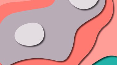 Kağıt Sanat karikatür soyut dalgalar. Kağıt arka plan bölmek. Modern origami tasarım şablonu. Kağıt arka plan kes. Soyut gerçekçi kağıt dekorasyon dokulu tasarımı için