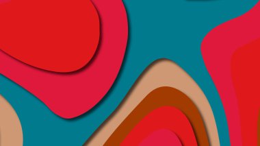 Kağıt Sanat karikatür soyut dalgalar. Kağıt arka plan bölmek. Modern origami tasarım şablonu. Kağıt arka plan kes. Soyut gerçekçi kağıt dekorasyon dokulu tasarımı için