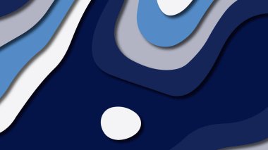 Kağıt Sanat karikatür soyut dalgalar. Kağıt arka plan bölmek. Modern origami tasarım şablonu. Kağıt arka plan kes. Soyut gerçekçi kağıt dekorasyon dokulu tasarımı için