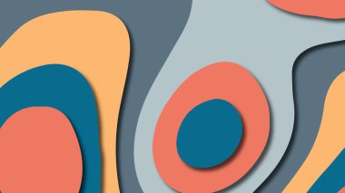 Kağıt Sanat karikatür soyut dalgalar. Kağıt arka plan bölmek. Modern origami tasarım şablonu. Kağıt arka plan kes. Soyut gerçekçi kağıt dekorasyon dokulu tasarımı için