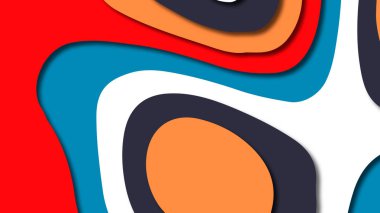 Kağıt Sanat karikatür soyut dalgalar. Kağıt arka plan bölmek. Modern origami tasarım şablonu. Kağıt arka plan kes. Soyut gerçekçi kağıt dekorasyon dokulu tasarımı için