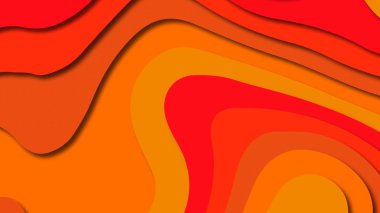 Kağıt Sanat karikatür soyut dalgalar. Kağıt arka plan bölmek. Modern origami tasarım şablonu. Kağıt arka plan kes. Soyut gerçekçi kağıt dekorasyon dokulu tasarımı için