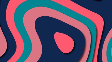 Kağıt Sanat karikatür soyut dalgalar. Kağıt arka plan bölmek. Modern origami tasarım şablonu. Kağıt arka plan kes. Soyut gerçekçi kağıt dekorasyon dokulu tasarımı için