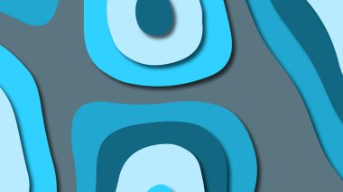 Kağıt Sanat karikatür soyut dalgalar. Kağıt arka plan bölmek. Modern origami tasarım şablonu. Kağıt arka plan kes. Soyut gerçekçi kağıt dekorasyon dokulu tasarımı için