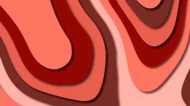 Kağıt Sanat karikatür soyut dalgalar. Kağıt arka plan bölmek. Modern origami tasarım şablonu. Kağıt arka plan kes. Soyut gerçekçi kağıt dekorasyon dokulu tasarımı için