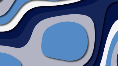 Kağıt Sanat karikatür soyut dalgalar. Kağıt arka plan bölmek. Modern origami tasarım şablonu. Kağıt arka plan kes. Soyut gerçekçi kağıt dekorasyon dokulu tasarımı için