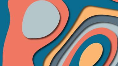 Kağıt Sanat karikatür soyut dalgalar. Kağıt arka plan bölmek. Modern origami tasarım şablonu. Kağıt arka plan kes. Soyut gerçekçi kağıt dekorasyon dokulu tasarımı için