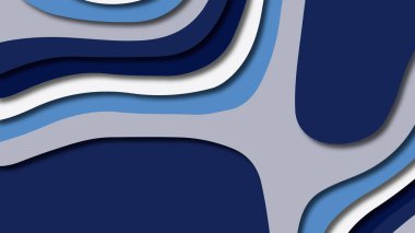 Kağıt Sanat karikatür soyut dalgalar. Kağıt arka plan bölmek. Modern origami tasarım şablonu. Kağıt arka plan kes. Soyut gerçekçi kağıt dekorasyon dokulu tasarımı için