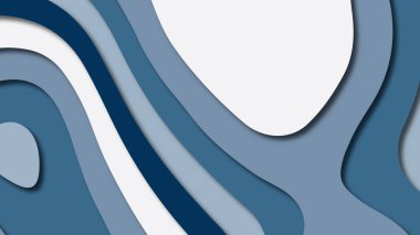 Kağıt Sanat karikatür soyut dalgalar. Kağıt arka plan bölmek. Modern origami tasarım şablonu. Kağıt arka plan kes. Soyut gerçekçi kağıt dekorasyon dokulu tasarımı için