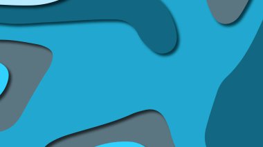 Kağıt Sanat karikatür soyut dalgalar. Kağıt arka plan bölmek. Modern origami tasarım şablonu. Kağıt arka plan kes. Soyut gerçekçi kağıt dekorasyon dokulu tasarımı için
