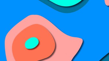 Kağıt Sanat karikatür soyut dalgalar. Kağıt arka plan bölmek. Modern origami tasarım şablonu. Kağıt arka plan kes. Soyut gerçekçi kağıt dekorasyon dokulu tasarımı için