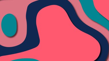 Kağıt Sanat karikatür soyut dalgalar. Kağıt arka plan bölmek. Modern origami tasarım şablonu. Kağıt arka plan kes. Soyut gerçekçi kağıt dekorasyon dokulu tasarımı için