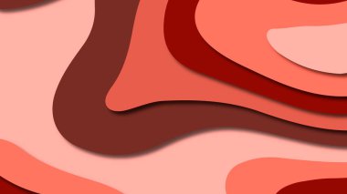 Kağıt Sanat karikatür soyut dalgalar. Kağıt arka plan bölmek. Modern origami tasarım şablonu. Kağıt arka plan kes. Soyut gerçekçi kağıt dekorasyon dokulu tasarımı için